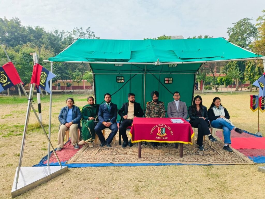 Sachin Kumar delivering a training engagement to 1 Punjab Battalion NCC, Amritsar
