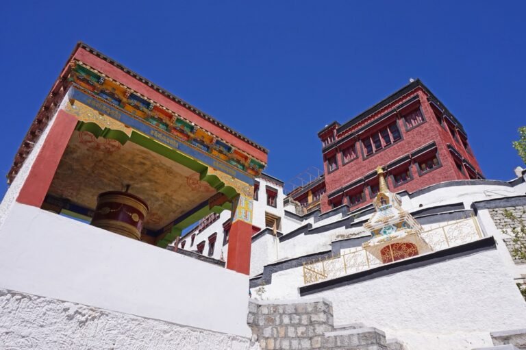 Thiksey Monastery rising above the Indus valley near Leh, Ladakh